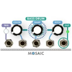 Promo ✔️ Mosaic Bass Drum 1U Eurorack Module - White ????