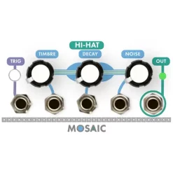 Brand new ✔️ Mosaic Hi-Hat 1U Eurorack Module - White ????